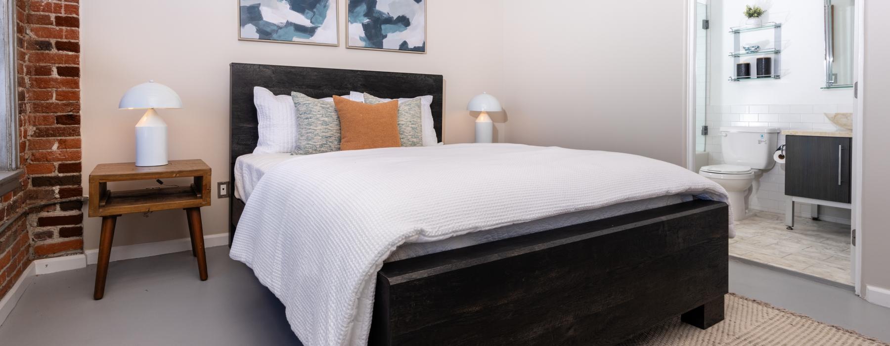 bedroom with private bathroom