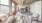 brick walls and open beams in living room
